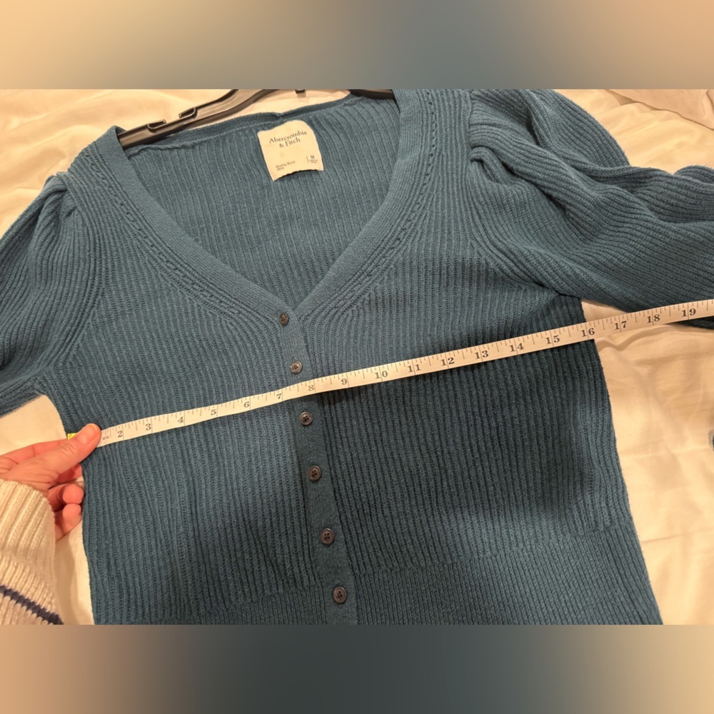 Abercrombie & Fitch puff sleeve cardigan - Picture 7 of 8